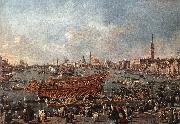 GUARDI, Francesco The Doge on the Bucintoro near the Riva di Sant Elena oil painting artist